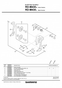 ROLE SCHIMBATOR GHIDARE & TENSIONARE SHIMANO RD-M430