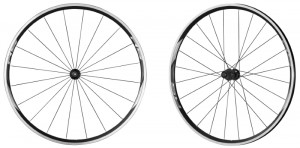 ROTI SHIMANO WH-RS010 FATA & SPATE PT. 11 VIT. OLD 100/130MM JANTA CLINCHER NEGRU (CU BANDA) WITH STANDARD STICKER QR NEGRU SPATE QR 163MM AMBALAT IND.