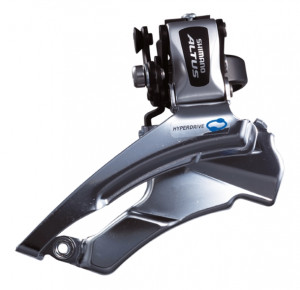SCHIMBATOR FATA SHIMANO ALTUS FD-M311 TRIPLY DOWN SWING TRAGERE DUBLA COLIER 34.9MM (CU ADAPTOR 31.8MM & 28.6MM) PT. 7/8 VIT. PE SPATE PT. 42/48T CL 47.5/50MM UNGHI CS 63-66 AMBALAT IND.