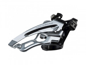 SCHIMBATOR FATA SHIMANO DEORE FD-M6000-L TRIPLU PT. 10 VIT. PE SPATE LOW CLAMP SIDE SWING TRAGERE PRIN FATA COLIER 34.9MM (INCL. ADAPTOR 28.6MM & 31.8MM) UNGHI CS 66-69 PT. PINION MARE 40-42T AMBALAT IND.