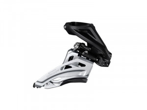 SCHIMBATOR FATA SHIMANO DEORE FD-M6020-H DUBLU PT. 10 VIT. PE SPATE HIGH CLAMP SIDE SWING TRAGERE PRIN FATA COLIER 34.9MM (INCL. ADAPTOR 28.6MM & 31.8MM) UNGHI CS 66-69 PT. PINION MARE 34-38T AMBALAT IND.