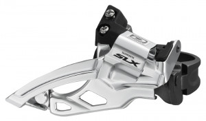 SCHIMBATOR FATA SHIMANO SLX FD-M675 DUBLU PT. 10 VIT. PE SPATE TOP SWING TRAGERE DUBLA COLIER 34.9MM (INCL. ADAPTOR 28.6MM & 31.8MM) PT. 44-38T UNGHI CS 66-69 AMBALAT IND.