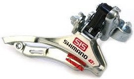 SCHIMBATOR FATA SHIMANO TOURNEY FD-TY10 SIS TRAGERE DE SUS PT. 6/7 VIT. PE SPATE COLIER 28.6MM PT. 42T UNGHI CS 66-69 AMBALAT IND.