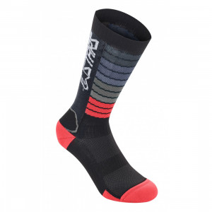 Sosete Alpinestars Drop Socks 22 Black/Bright Red M - Img 2