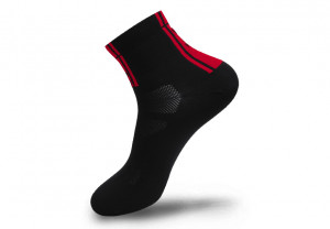 Sosete FLR Elite 9cm - Negru/Rosu 39-42