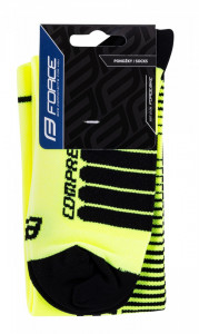 Sosete lungi Force Compress, negru/fluo, S-M (36-41) - Img 3