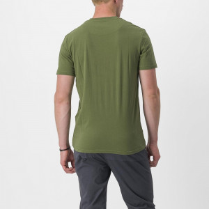 Tricou casual Castelli Finale Tee, Verde, XL - Img 2