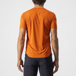 Tricou casual Castelli Tech 2 Tee, Portocaliu, M