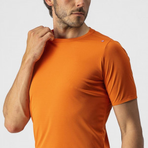 Tricou casual Castelli Tech 2 Tee, Portocaliu, M - Img 4