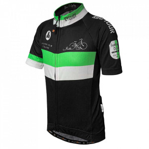 Tricou Ciclism Copii FUNKIER Saletti (S/S) - Green/Black 10 ani - Img 2