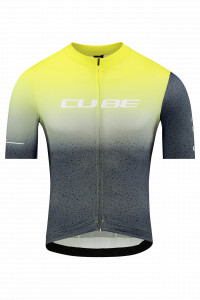 TRICOU CICLISM CUBE BLACKLINE JERSEY RACE S/S YELLOW GREY S
