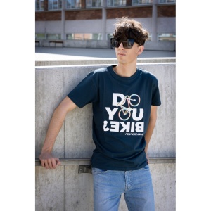 Tricou ciclism Force Bike, albastru, 3XL - Img 6