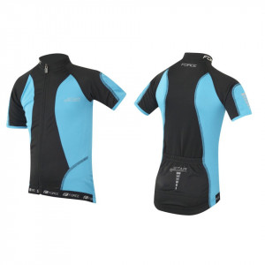 Tricou ciclism Force Kid Star albastru/negru 154-164 cm - Img 2