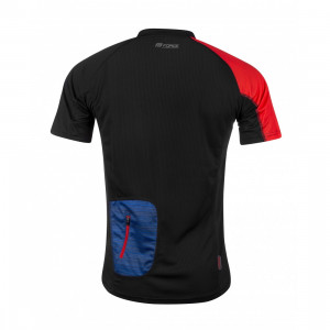 Tricou ciclism Force MTB X5 albastru/rosu L