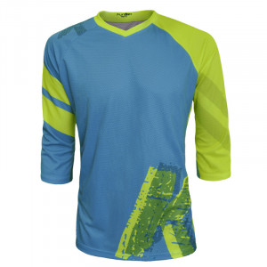 Tricou Ciclism FUNKIER Dolomiti Enduro - Bleu/Galben XL - Img 2