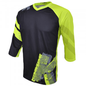 Tricou Ciclism FUNKIER Dolomiti Enduro - Negru/Galben 2XL - Img 3