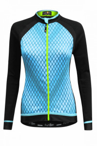 Tricou Ciclism FUNKIER Luciana-L Pro (L/S) - Verde menta L