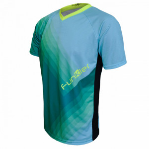 Tricou Ciclism FUNKIER Termoli Enduro Men (S/S) - Blue/Green XL - Img 3