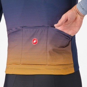 Tricou cu maneca lunga Castelli Apice Thermal Albastru Belgian/Portocaliu XL - Img 3