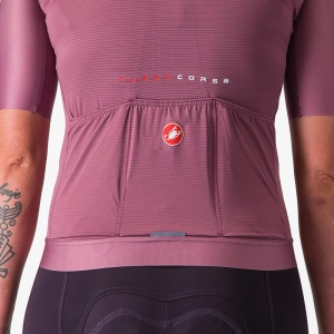 Tricou cu maneca scurta Castelli Aero PRO 7.0 W, de dama, Mov, M - Img 4