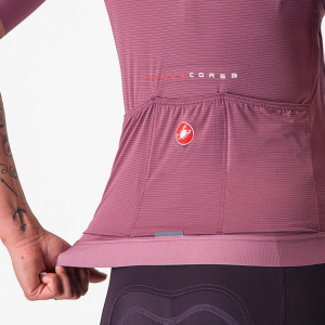 Tricou cu maneca scurta Castelli Aero PRO 7.0 W, de dama, Mov, XS - Img 5