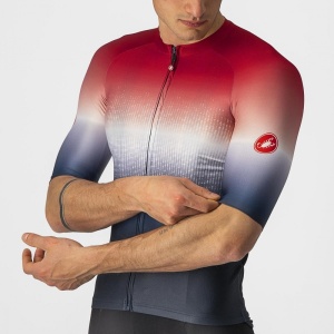 Tricou cu maneca scurta Castelli Aero Race 6.0, Rosu/Alb/Bleumarin, XXL - Img 9