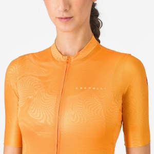 Tricou cu maneca scurta Castelli Fantasia, pentru femei, portocaliu aprins, XS - Img 5