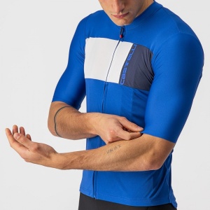 Tricou cu maneca scurta Castelli Prologo 7, Albastru/Alb/Antracit, M - Img 4