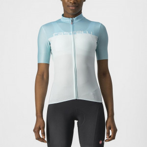 Tricou cu maneca scurta Castelli Velocissima, de dama, Alb/Bleu, L - Img 6