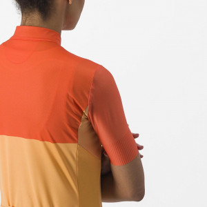 Tricou cu maneca scurta Castelli Velocissima, de dama, Galben/Portocaliu, S - Img 4