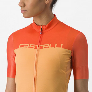 Tricou cu maneca scurta Castelli Velocissima, de dama, Galben/Portocaliu, M - Img 5