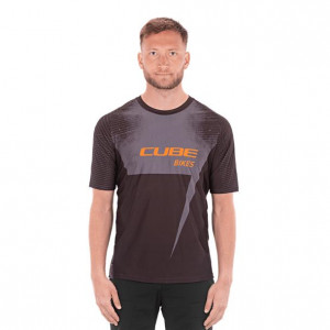 TRICOU CUBE EDGE ROUND NECK JERSEY S/S BLACK ORANGE L - Img 2