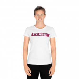 TRICOU CUBE WS T-SHIRT LOGO ALB ROSU XL (42) - Img 3