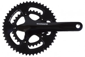 ANGRENAJ PEDALIER SHIMANO 105 FC-R600 50X34T BRAT 175MM PT. 10 VIT. PE SPATE 2-PCS FC INCL. BUTUC PEDALIER BSA NEGRU VRAC