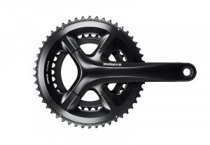 ANGRENAJ PEDALIER SHIMANO 105 FC-RS510 50X34T BRAT 172.5MM PT. 11 VIT. PE SPATE 2-PCS FC FARA CG FARA BUTUC PEDALIER NEGRU AMBALAT IND.
