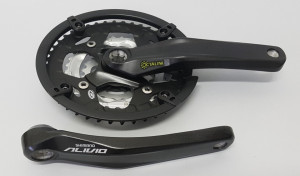 ANGRENAJ PEDALIER SHIMANO ALIVIO FC-M431-L 44X32X22T BRAT 170MM PT. 9 VIT. PE SPATE OCTALINK COMPATIBIL CHAINCASE INCL. SURUBURI CU CG ALIVIO LOGO NEGRU AMBALAT IND.
