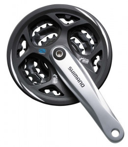 ANGRENAJ PEDALIER SHIMANO ALTUS FC-M311-S 42X32X22T BRAT 170MM PT. 7/8 VIT. PE SPATE PT. LANT HG CU CG COMPATIBIL CHAINCASE ARGINTIU AMBALAT IND.