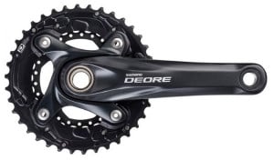 ANGRENAJ PEDALIER SHIMANO DEORE FC-M615-L 38X26T BRAT 170MM PT. 10 VIT. PE SPATE CONSTRUCTIE 2-PIECE INCOMPATIBIL CHAINCASE FARA CG INCL. BUTUC PEDALIER NEGRU AMBALAT IND.