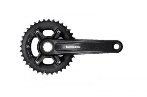 ANGRENAJ PEDALIER SHIMANO DEORE FC-MT500-2 36X26T BRAT 170MM PT. 10 VIT. PE SPATE 2-PCS FC FARA BUTUC PEDALIER NEGRU AMBALAT IND.