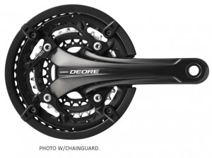 ANGRENAJ PEDALIER SHIMANO DEORE FC-T611-L 44X32X24T BRAT 175MM 2-PCS FC COMPATIBIL CHAINCASE. INCL. SM-BB52 FARA CG NEGRU AMBALAT IND.