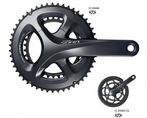 ANGRENAJ PEDALIER SHIMANO SORA FC-R3000 50X34T BRAT 175MM PT. 9 VIT. PE SPATE 2-PCS FC FARA CG FARA BUTUC PEDALIER AMBALAT IND.