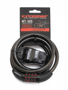 Antifurt Cablu CROSSER MT 168 Cifru 10mm/180cm - Black - Img 2
