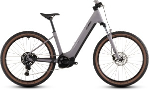 BICICLETA ELECTRICA CUBE REACTION HYBRID PERFORMANCE 600 EASY ENTRY PLUMGREY BLACK 2026 cadru S (16") - roti 27.5