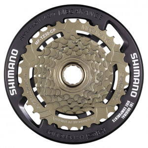 BLOC DE PINIOANE PE FILET SHIMANO MF-TZ30 TOURNEY 6-VIT. 14-16-18-21-24-34T BROWN GEAR W/NEGRU CHAIN PROTECTOR VRAC