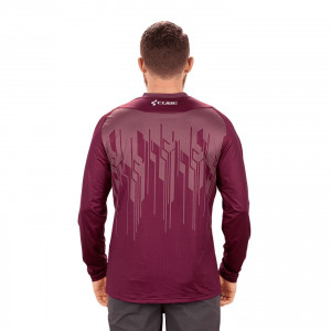 BLUZA CUBE EDGE ROUND-NECK L/S BORDEAUX M - Img 2