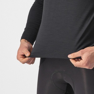 Bluza de corp cu maneca lunga Castelli Bandito Wool LS, Negru, XXL - Img 2
