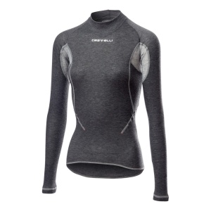 Bluza de corp cu maneca lunga Castelli Flanders 2W Warm, de dama, Gri, XS - Img 2