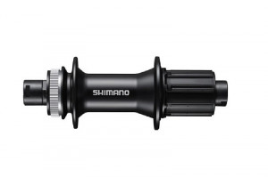 BUTUC SPATE SHIMANO DEORE FH-MT400-B 36H 8/9/10/11 VIT. OLD 148MM AX E-THRU 12MM (FARA AX) PT. ROTOR CENTER LOCK FARA PROTECTIE PT. MONTURA DISCULUI NEGRU AMBALAT IND.