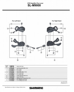 CAPAC UNITATE SHIMANO SL-M9000 STANGA - Img 1