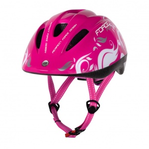 Casca copii Force FUN Flowers roz/alb/gri S (48-54 cm)